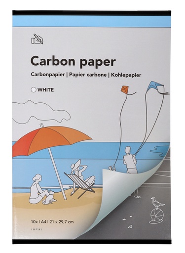 [1387282] Papier carbone Qbasic A4 21x29,7cm 10 feuilles blanc