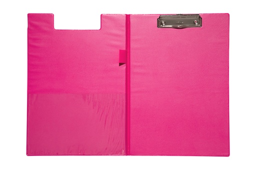 [1396695] Porte-bloc à rabat Maul A4 portrait avec boucle-stylo PVC néon rose