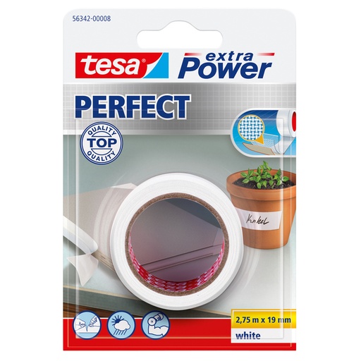 [1397015] Ruban de réparation tesa® extra Power Perfect 2,75mx19mm blanc