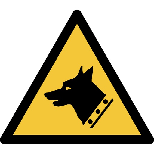 [1398490] Pictogram bordje Djois Waarschuwing: waakhond 200 x 176 mm  Geel