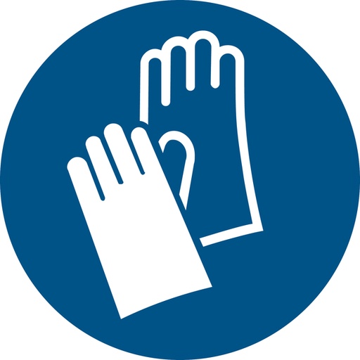 [1398504] Pictogramme Djois Gants de protection obligatoire ø200mm bleu