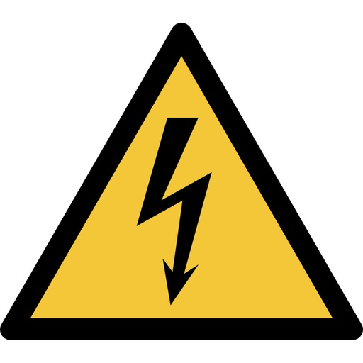 [1398519] Pictogram bordje Djois Waarschuwing: elektrische spanning 200x176mm  Geel