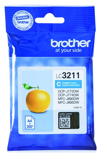 [405303] Inktcartridge Brother LC-3211C blauw