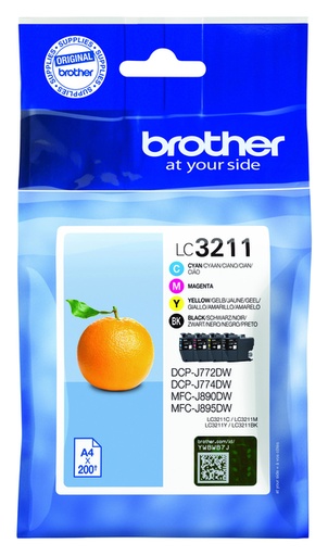 [405306] Inktcartridge Brother LC-3211 Zwart + 3 kleuren