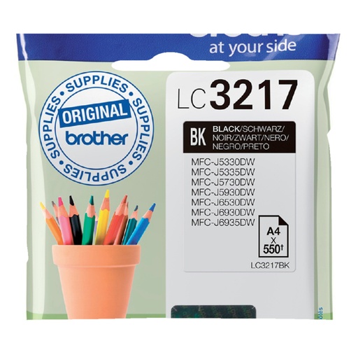 [402371] Inktcartridge Brother LC-3217BK zwart