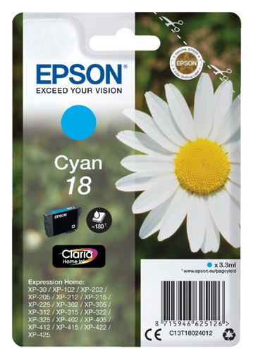 [402511] Inktcartridge Epson 18 T1802 blauw