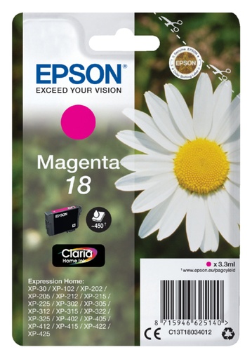 [402512] Cartouche d’encre Epson 18 T1803 rouge