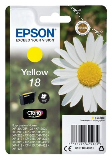 [402513] Inktcartridge Epson 18 T1804 geel