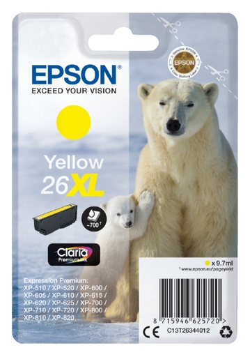 [402529] Cartouche d’encre Epson 26XL T2634 jaune