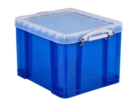 [1400233] Opbergbox Really Useful 35 liter 480x390x310mm transparant blauw