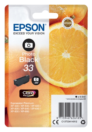 [402549] Inktcartridge Epson 33 T3341 foto zwart