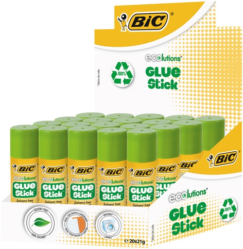 [1399118] Lijmstift Bic ecolutions 21gr doos à 12+8 gratis