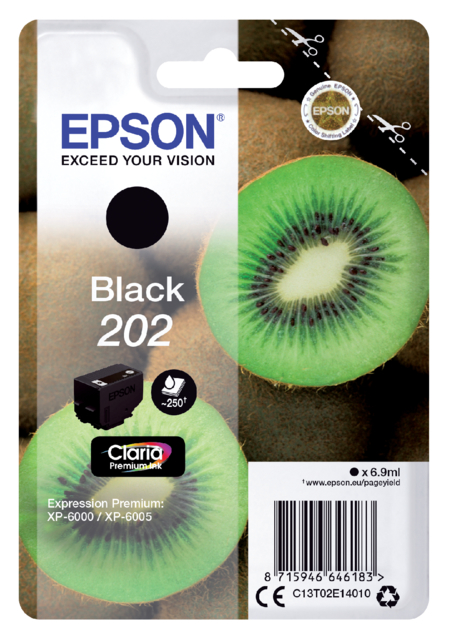 Inktcartridge Epson 202 T02E14 zwart