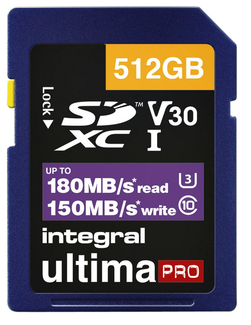 Carte mémoire Integral SDXC 512Go