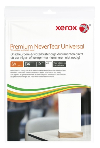 [1403139] Nevertear Xerox Premium Universal A4 polyester 136micron wit 10 vel