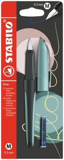 [1403764] Stylo plume STABILO Flow pastel turquoise