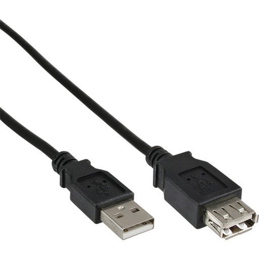 [1404382] Kabel inLine verlengkabel USB-A 2.0 M/V 1,8 meter zwart