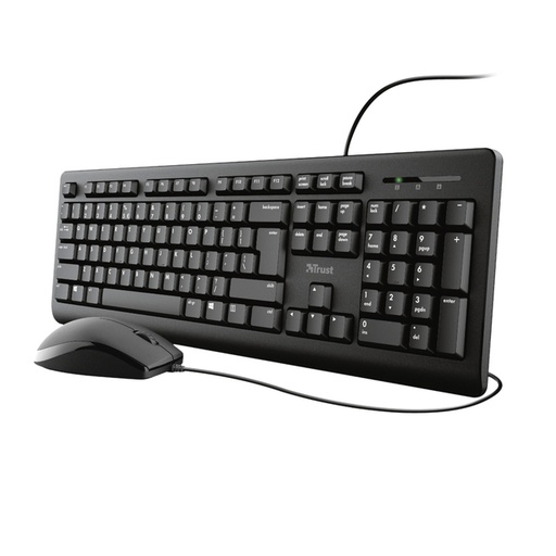 [1404438] Clavier Trust Primo + souris QWERTY noir