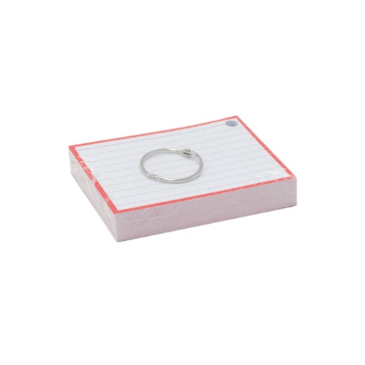 [1404612] Flashcards A7 Rood incl. clipring 50 vel