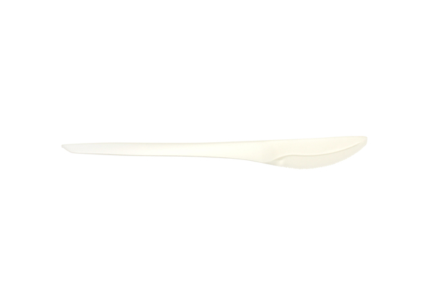 Couteau IEZZY réutilisable CPLA 190mm blanc 50 pièces