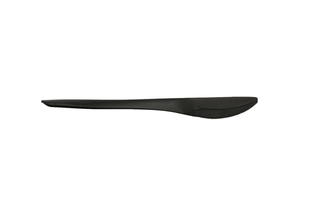 Couteau IEZZY réutilisable CPLA 190mm noir 50 pièces