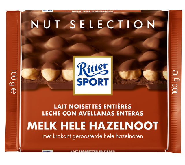 Chocolat Ritter Sport lait-noisette 100g