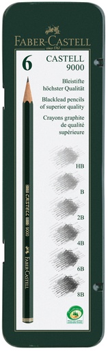 [1405523] Crayon Faber-Castel Jumbo 9000 boîte de 6 duretés