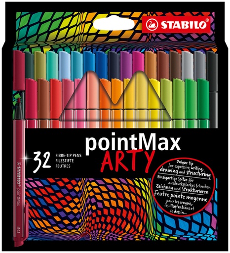 [1405171] Feutre STABILO pointMax 488/32 Arty Medium assorti étui 32 pièces