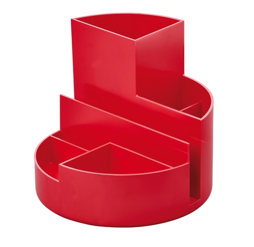 [1406373] Organisateur MAULroundbox Recycled 6 compartiments rouge