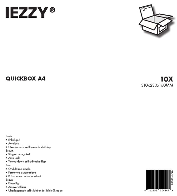 Boîte Quickbox IEZZY A4 310x230x160mm 10 pièces