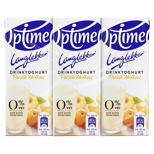 [1403357] Yaourt à boire Optimel LekkerLang pêche abricot 20cl