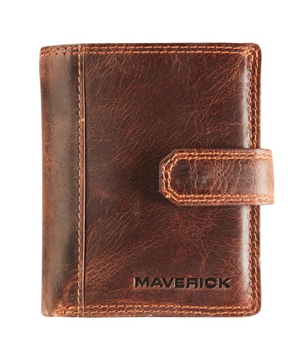 [1403264] Port-cartes Maverick The Original super compact RFID cuir marron