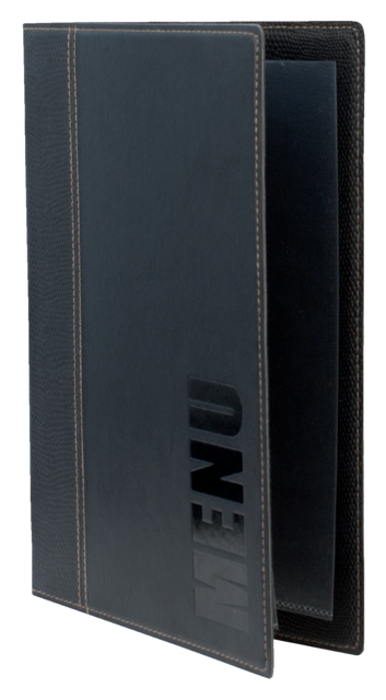 Protège-menu Securit Trendy A5 1 x 2 pochettes noir