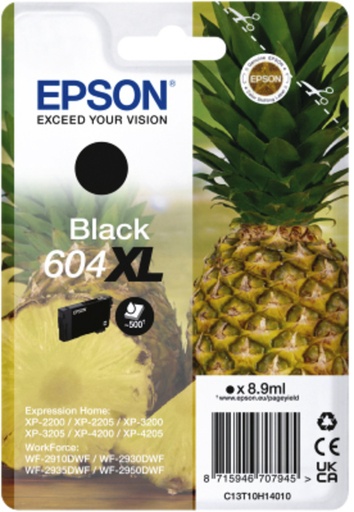 [1407642] Inktcartridge Epson 604XL T10H14 zwart