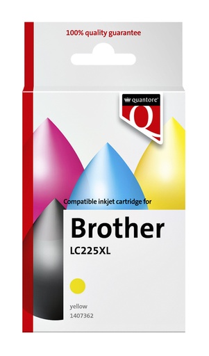 [1407362] Cartouche d'encre Quantore alternative pour Brother LC225XL jaune