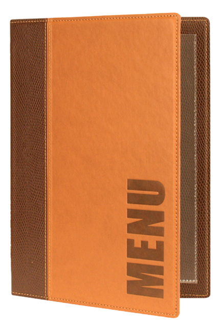 Protège-menu Securit Trendy A5 1 x 2 pochettes brun