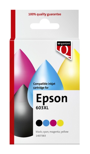 [1407383] Inktcartridge Quantore alternatief tbv Epson 603XL zwart + 3 kleuren