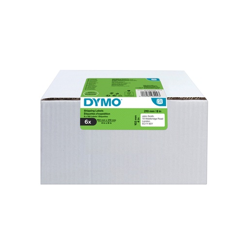 [1418995] Etiket Dymo LabelWriter 5XL verzendlabel 102x210mm 6 rollen á 140 stuks wit