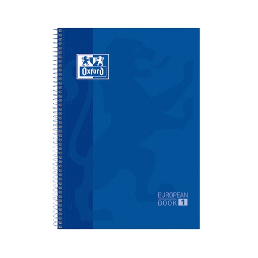 [1420117] Carnet de notes Oxford Classic Europeanbook A4+ 4 perforations carreau 5x5 80fls bleu foncé