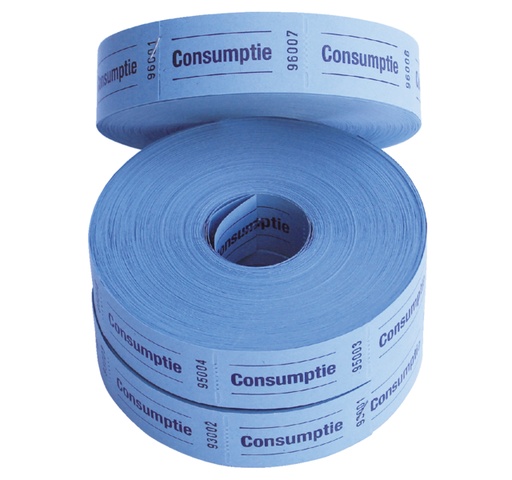 [062523] Consumptiebon Combicraft 57x30mm 2-zijdig 2x1000 stuks blauw