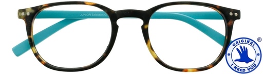 [1421028] Lunettes de lecture I Need You +1.00 dpt Junior Selection brun-turquoise