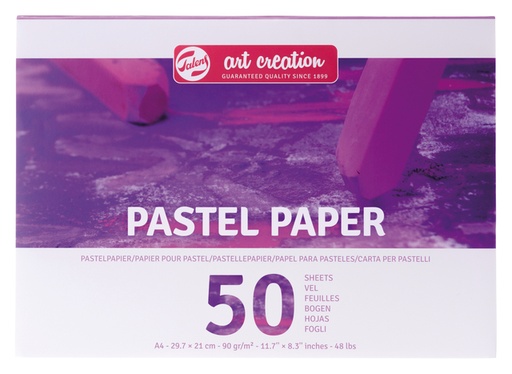 [1385407] Pastelpapier Talens Art Creation 50 witte vellen 90gr 297x210mm paars