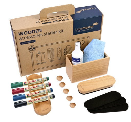 [1406769] Whiteboard accessoire starter kit Legamaster WOODEN 17 stuks