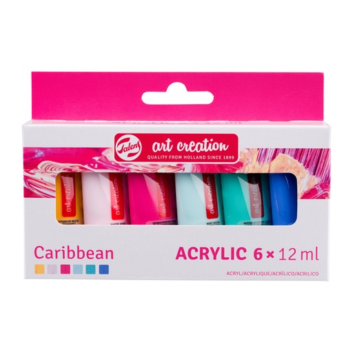 [1420273] Acrylverf Talens Art Creation Caribbean 12ml set à 6 kleuren