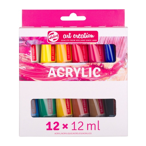 [1420274] Peinture acrylique Talens Art Creation set 12 couleurs 12ml