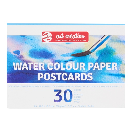 [1420289] Aquarelverfpapier Talens Art Creation 30 witte vellen 200gr 148x105mm blauw