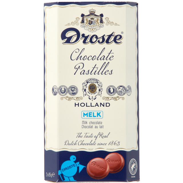 Chocolat Droste pack duo pastilles lait 170g