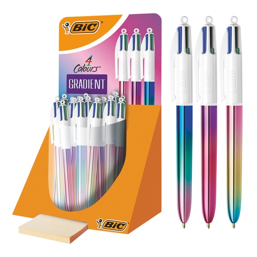 [1420822] Balpen Bic 4kleuren gradient medium assorti