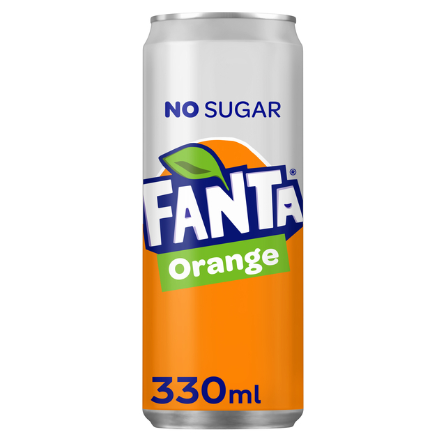 Frisdrank Fanta orange zero blik 330ml