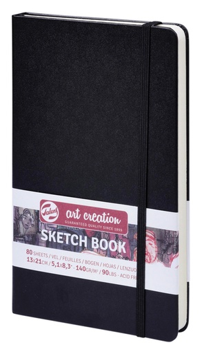 [784147] Carnet de croquis Talens Art Creation 13x21cm 140g 80 feuilles noir